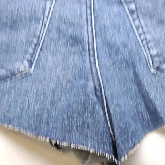 BlankNyc The Lenox High Rise Short Dark Wash Button Fly Raw Hem Sz 26 - Picture 8 of 14